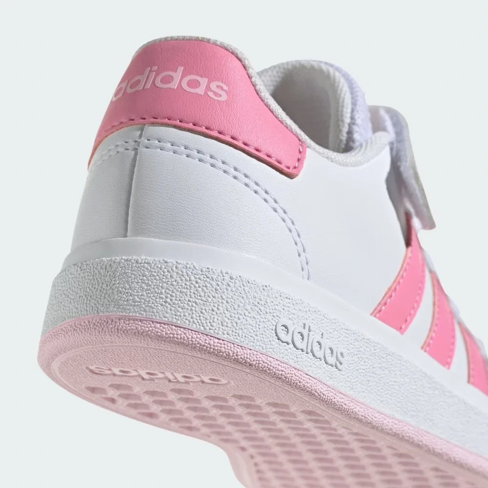 Big Girl Grand Court 2.0 Sneakers by adidas White Pink Size 4.5 New With Tags